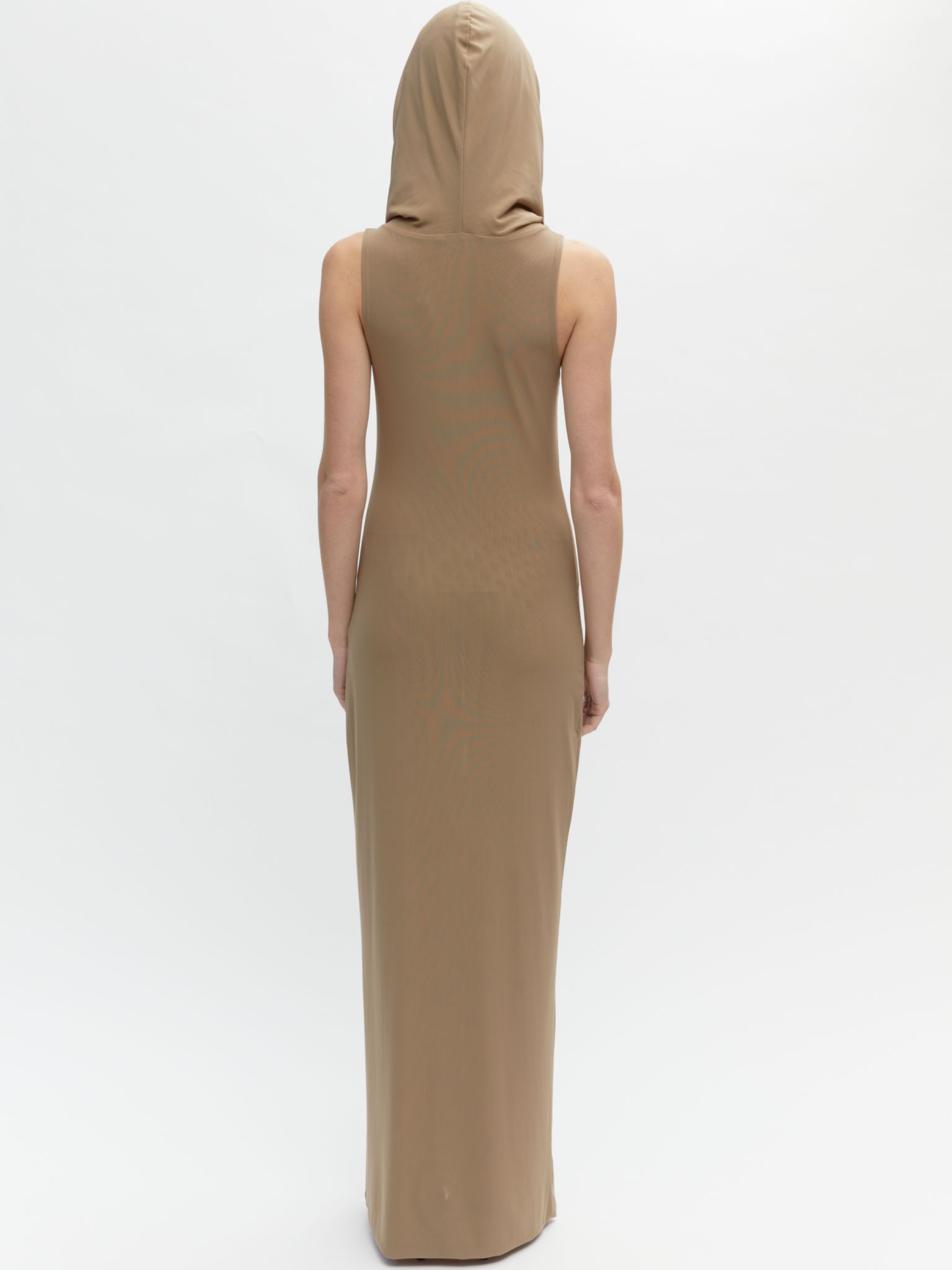 LONG HOODED DRESS // BEIGE