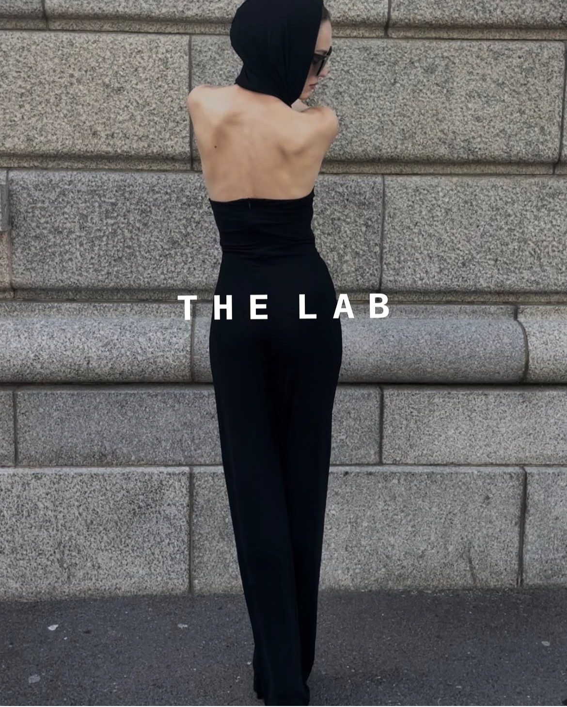 HOODED JUMPSUIT BLACK