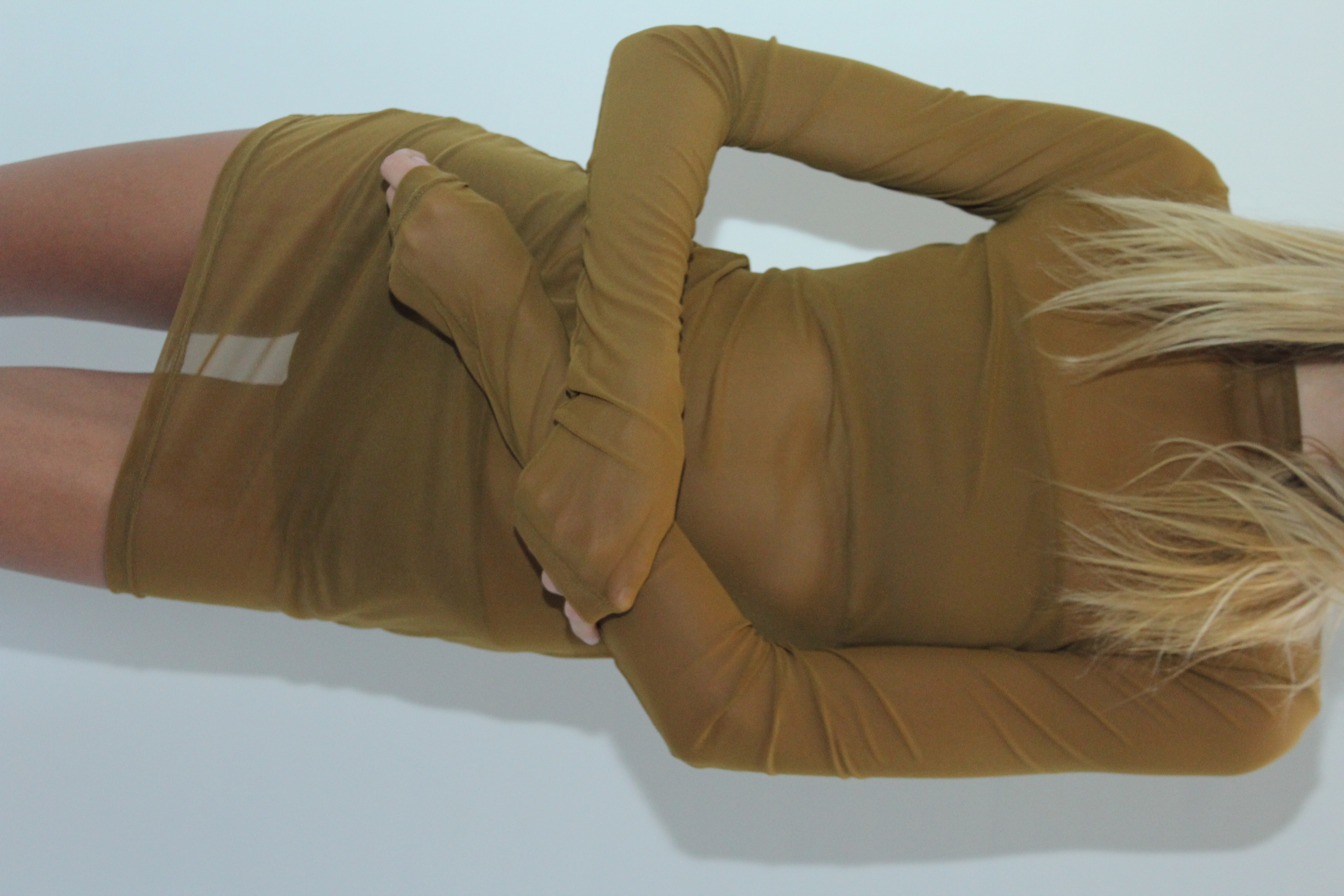 MASHA SHORT DRESS// DARK MUSTARD