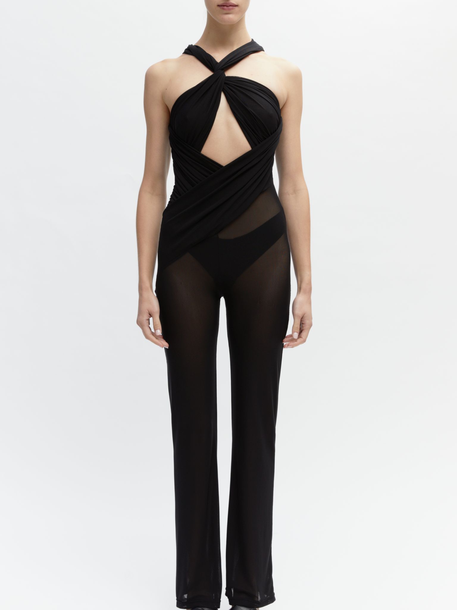 CRISS CROSS JUMPSUIT // BLACK