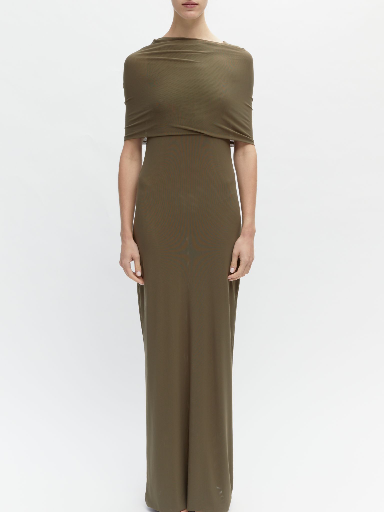 LONG HOODED DRESS // OLIVE