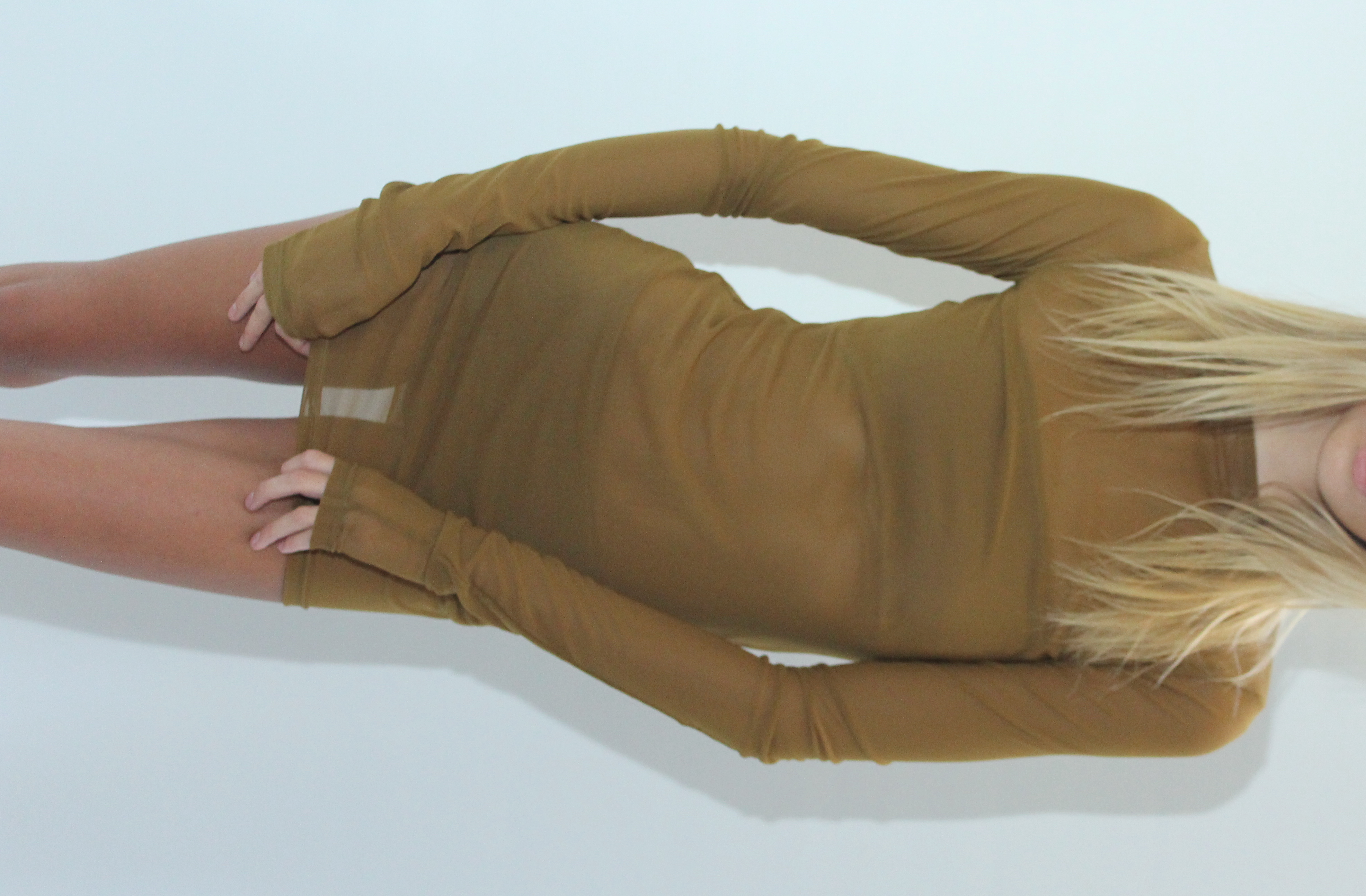 MASHA SHORT DRESS// DARK MUSTARD